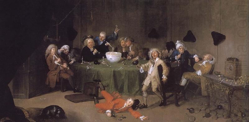 A modern midnight conversation, William Hogarth